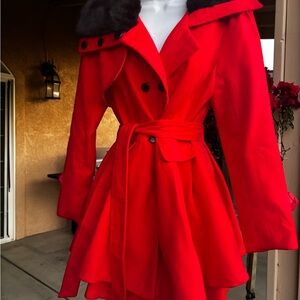 SOLD Zeagoo Vibrant Red Coat